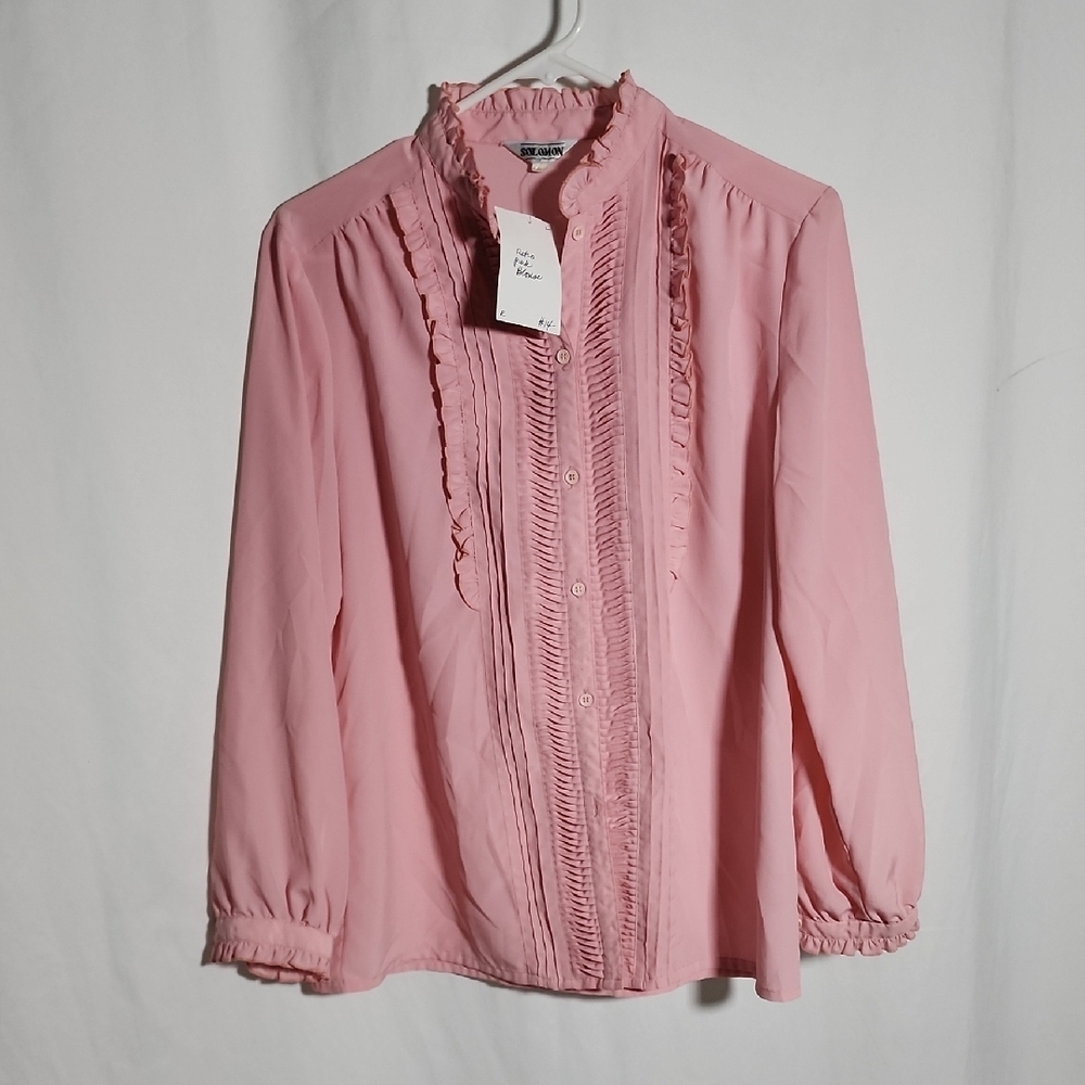 Source Unknown Elegant Pink Blouse